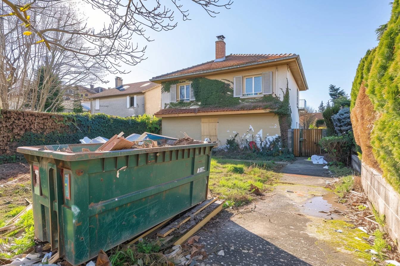 Benne pleine mise à disposition pour faciliter le débarras de maison à Noisy-le-Grand
